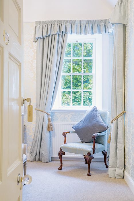 An open door into the Alexandra Bridal Suite at Elsick House